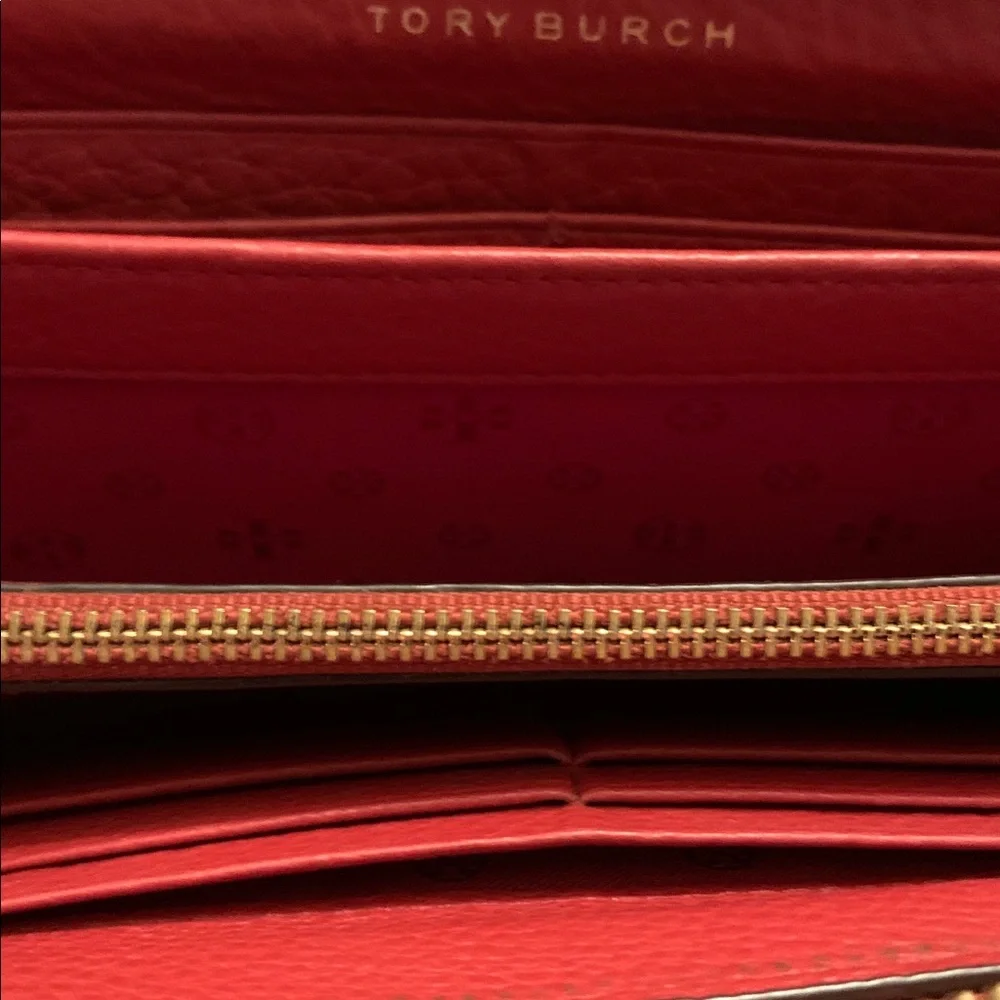 Tory Burch Cherry Red Zip Wallet - Picture 5 of 7